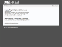 Tablet Screenshot of mil-rad.com